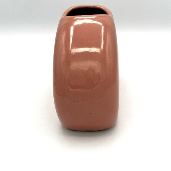 80s Mauve Salmon Pink Ceramic Vase CPD Retro Pottery White Clay - Picture 7 of 7